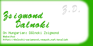 zsigmond dalnoki business card